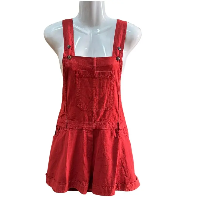 Cotton Half Pants Dangri Red XLarge