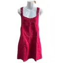 Cotton Half Dress Dangri Red Medium
